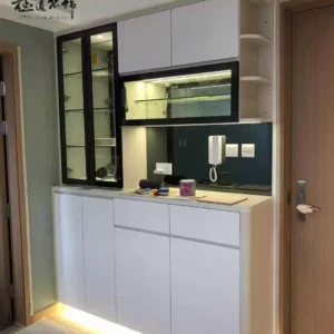香港公屋C字櫃定製鞋櫃玄關入戶櫃高身收納櫃隔斷櫃
